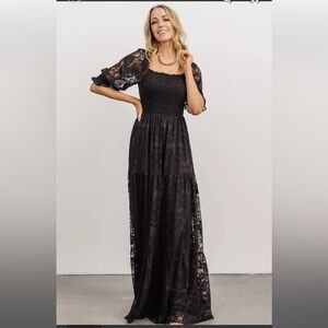 Baltic Born Stella Smocked Lace Maxi Dress